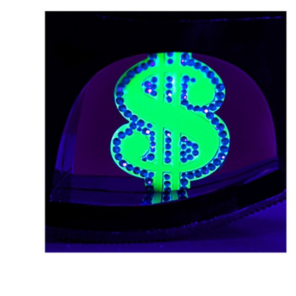 Money Sign Glow Platform Clear High Heel Shoes - Picture 5 of 6